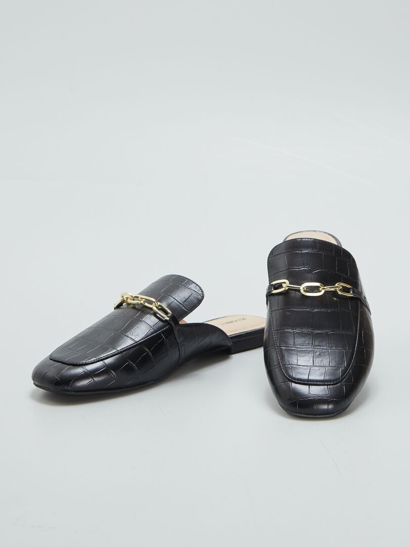 MULES MOCASINES  NEGRO