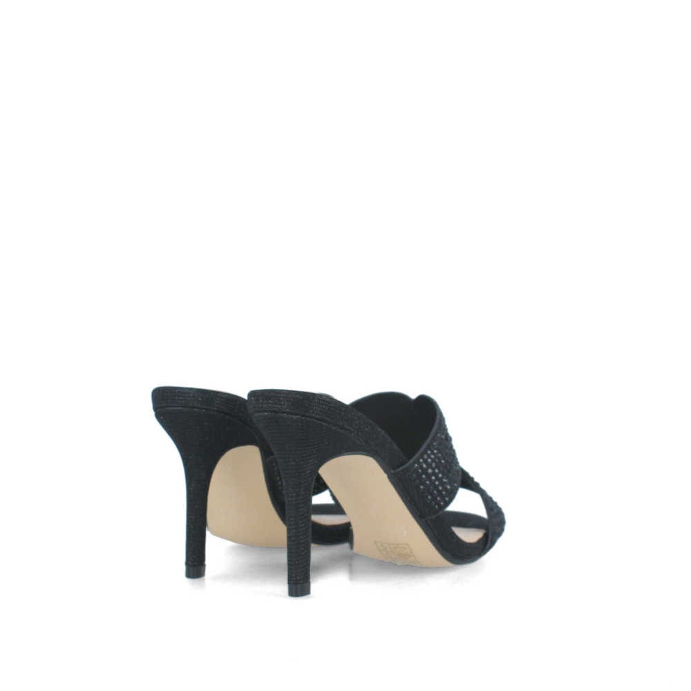 Mules negros con cristales
