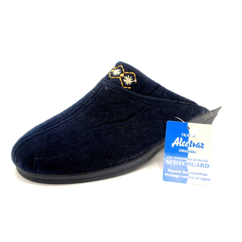 Muro 3006 marino | Zapatilla de casa con cuña