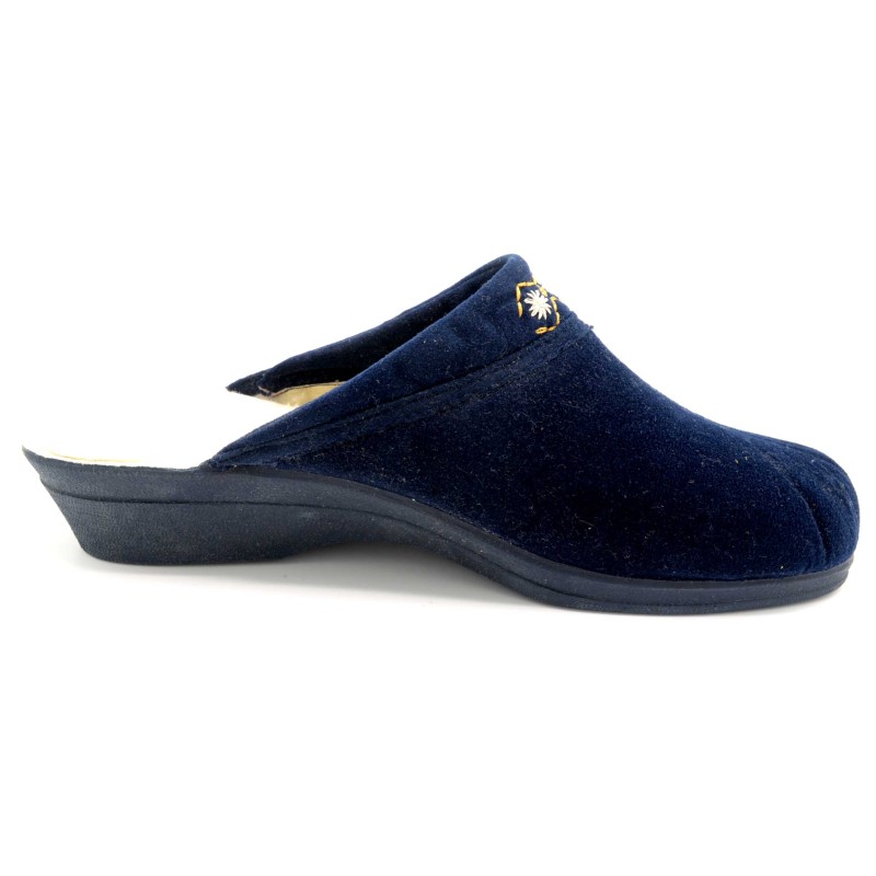 Muro 3006 marino | Zapatilla de casa con cuña