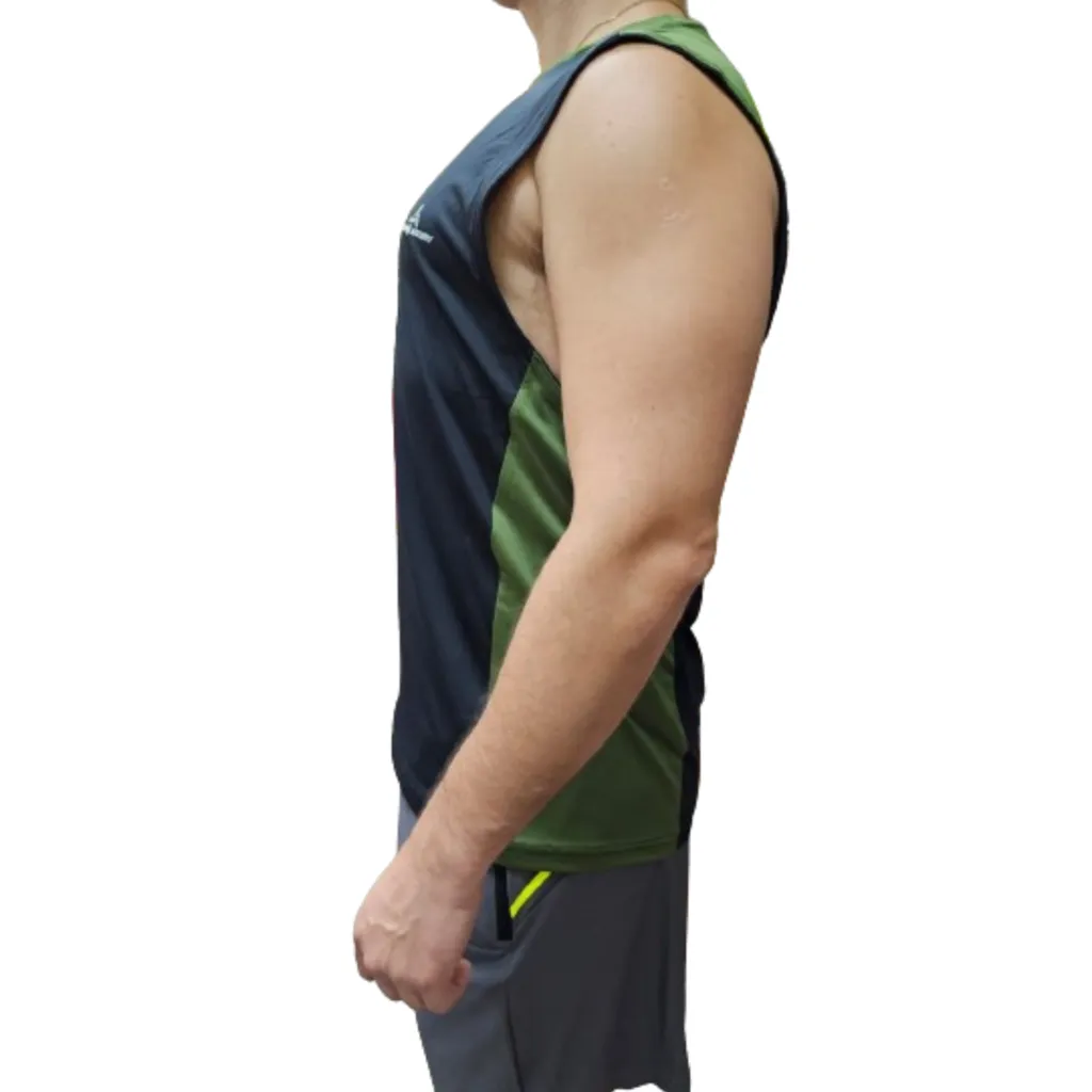 Musculosa Deportiva NEGRO MuscuR5 + Short MICROFIBRA Hombre NEGRO ShMICRO