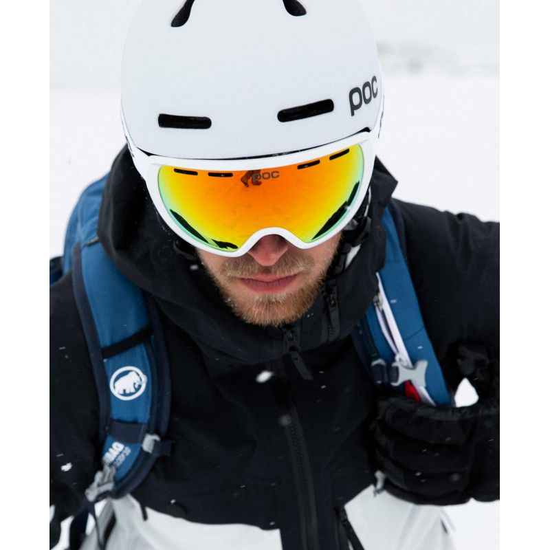 Máscara POC Fovea Mid Clarity (Blanco hidrógeno/Naranja pektris)
