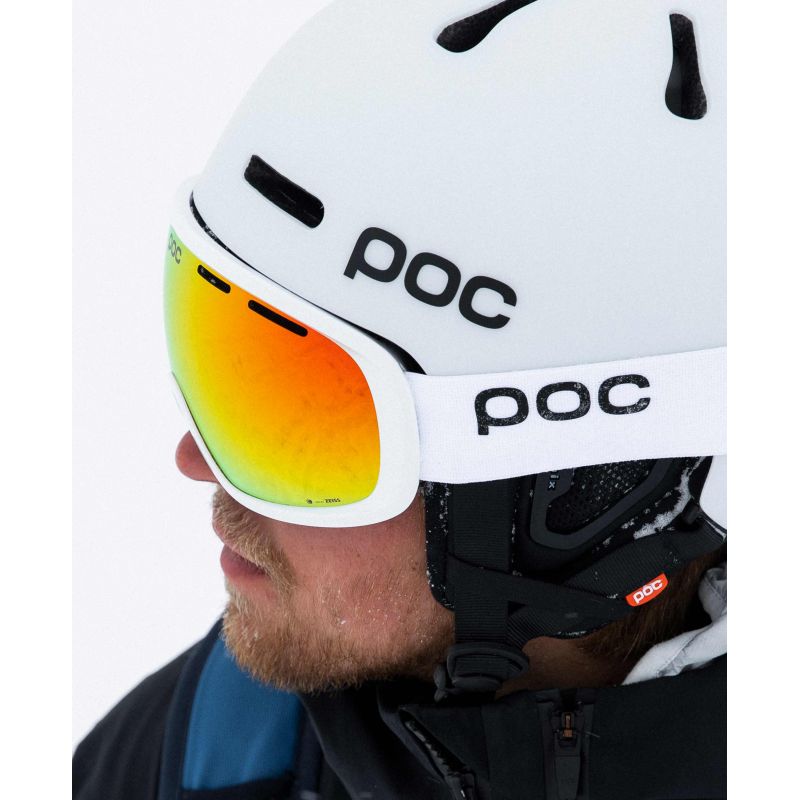 Máscara POC Fovea Mid Clarity (Blanco hidrógeno/Naranja pektris)