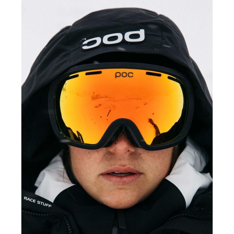 Máscara POC Fovea Mid Clarity (Negro uranio/Naranja pektris)