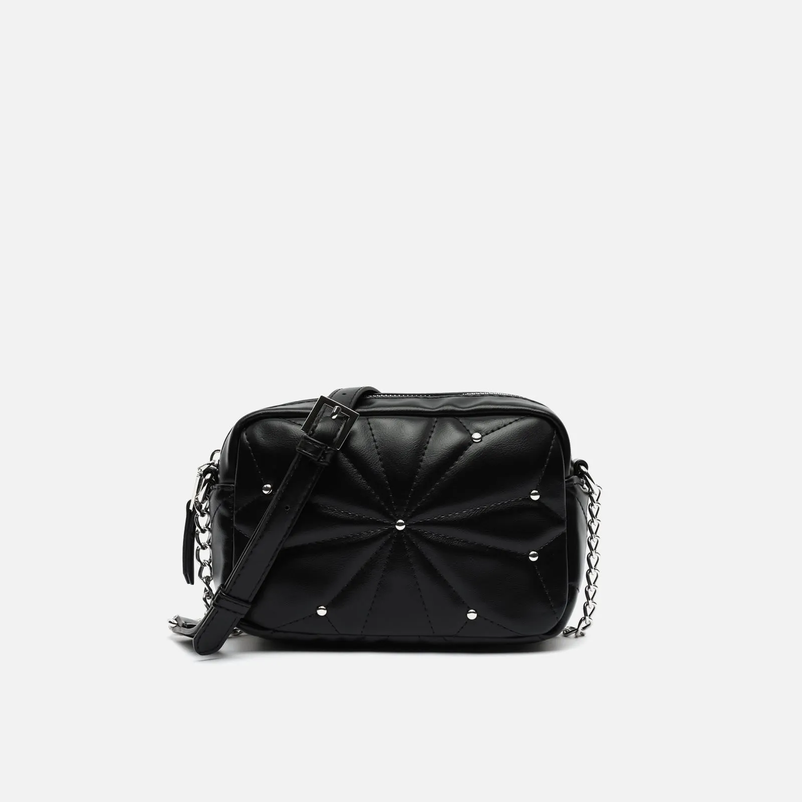 Naida bolso bandolera pequeo acolchado con detalles metálicos