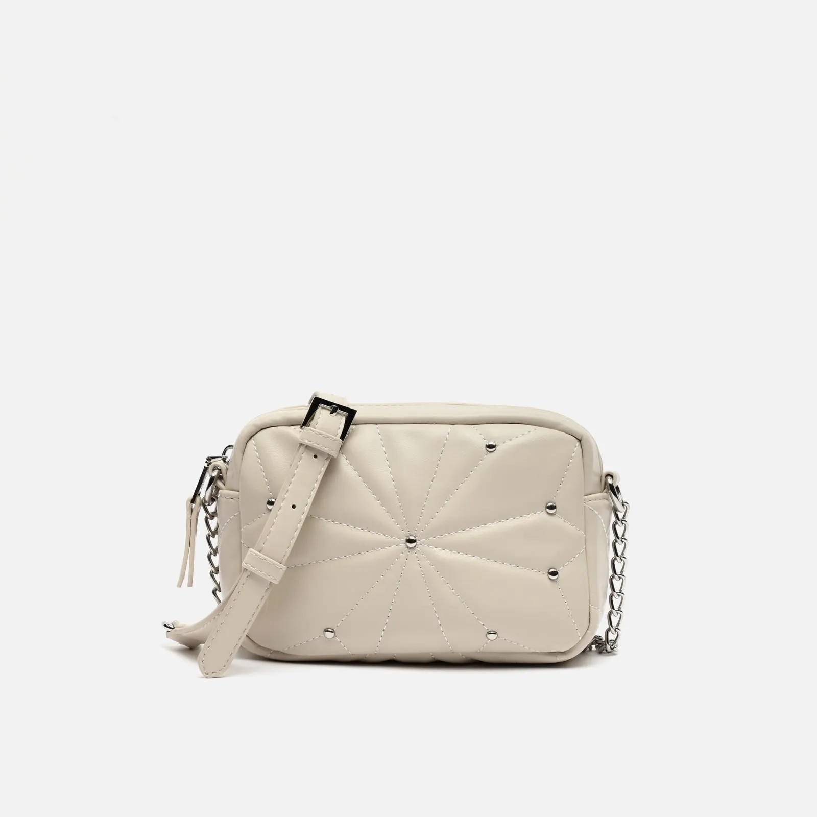 Naida bolso bandolera pequeo acolchado con detalles metálicos