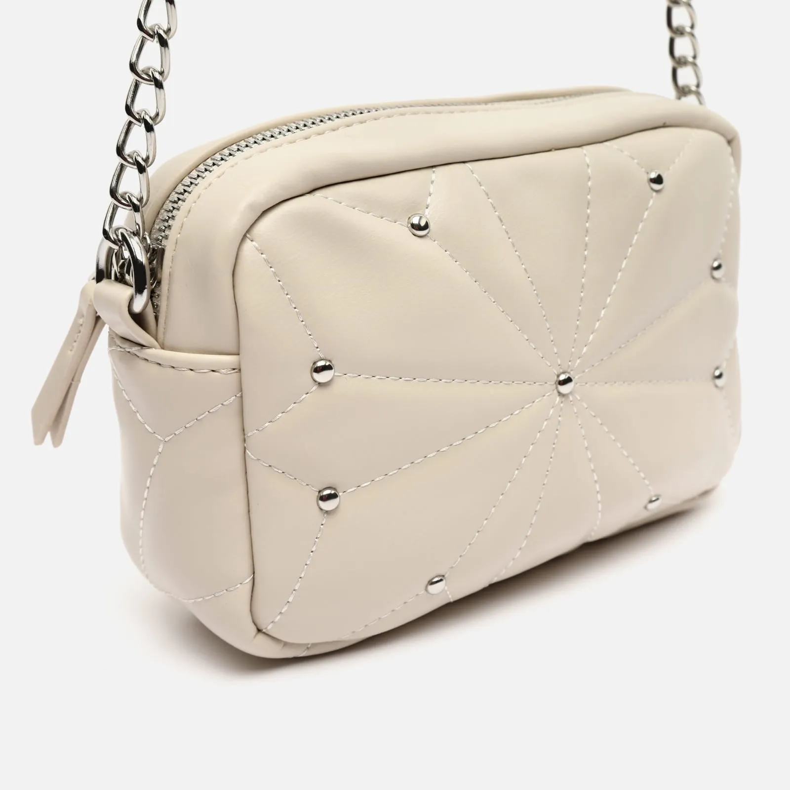 Naida bolso bandolera pequeo acolchado con detalles metálicos