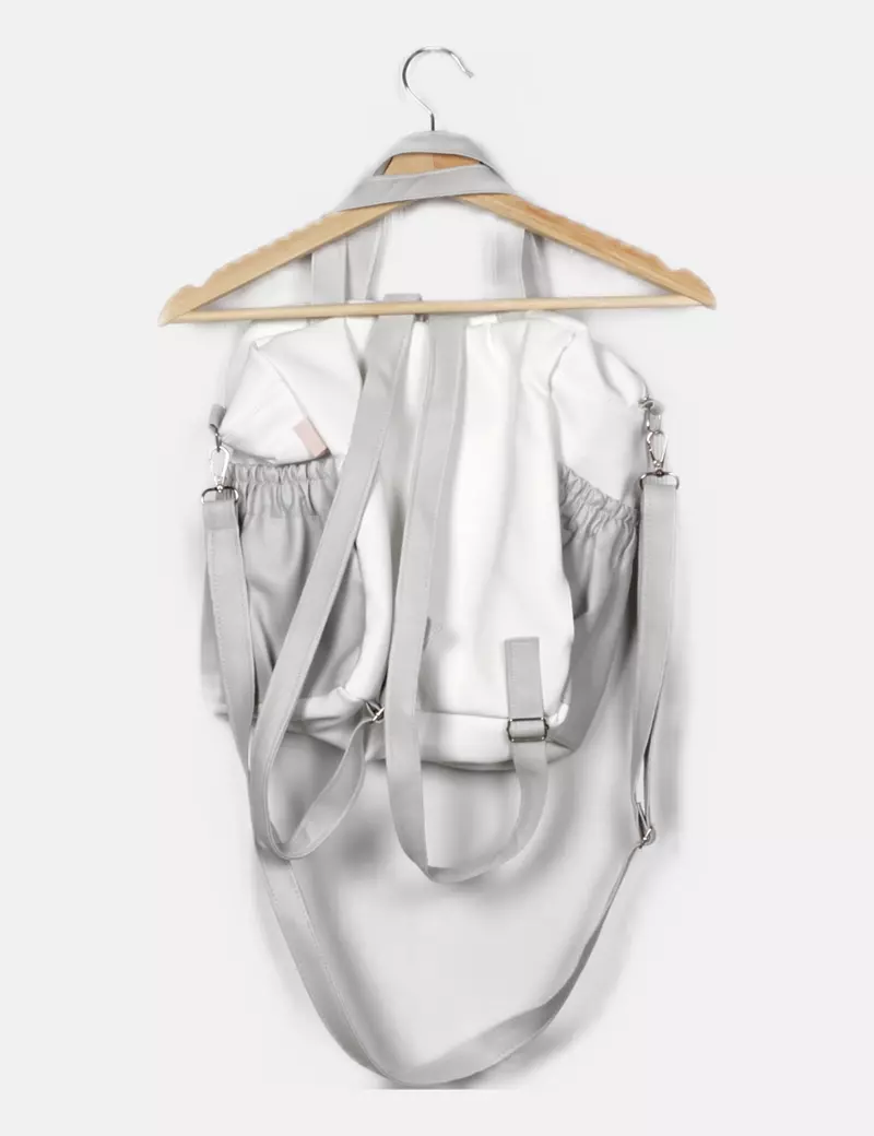 NoName Mochila blanca estampada