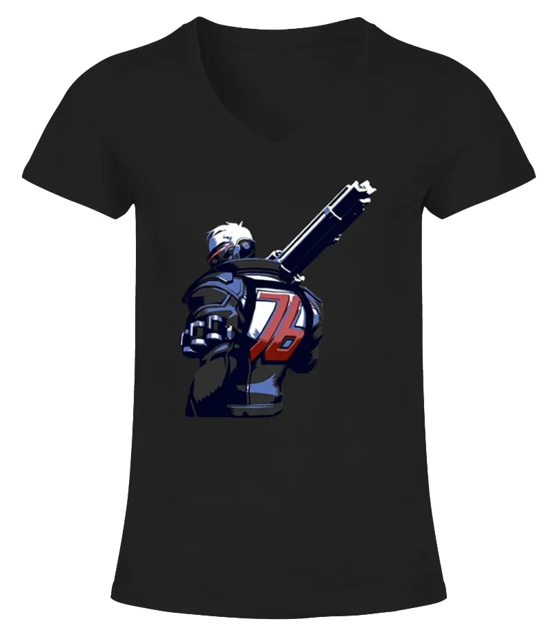 OVERWATCH SOLDIER: 76 SPRAY TSHIRT CAMISETA CUELLO PICO MUJER
