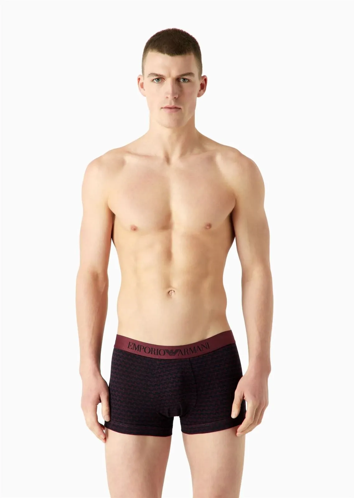 Pack 2 boxer Emporio Armani 111210 3F504 56636 st fiori/borgogna