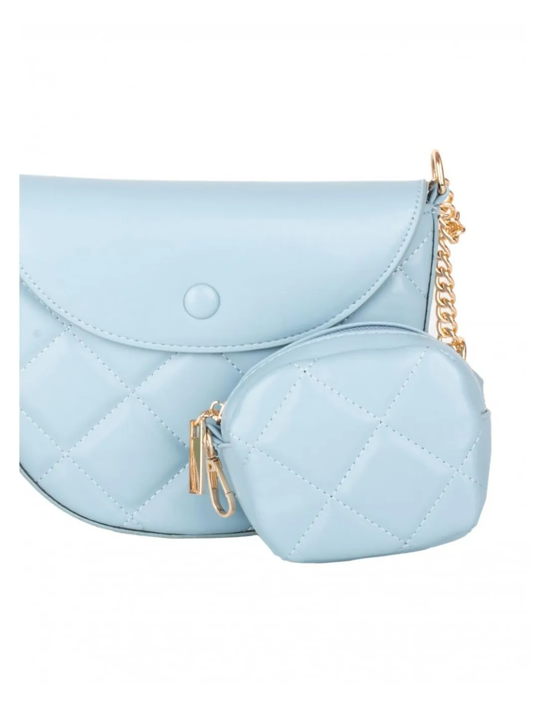 Pack Bolso y Monedero Acolchado Azul Pastel