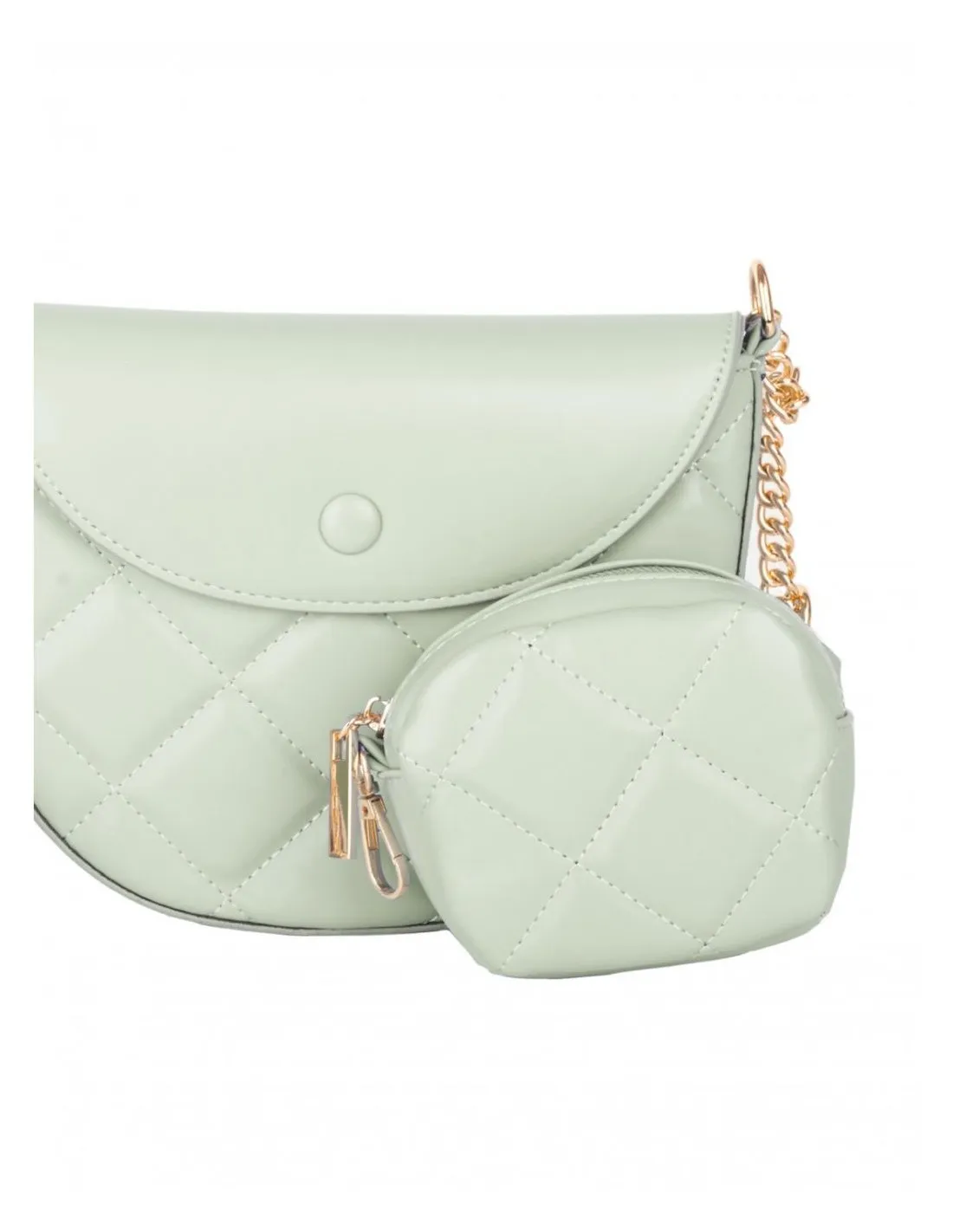 Pack Bolso y Monedero Acolchado Verde Pastel