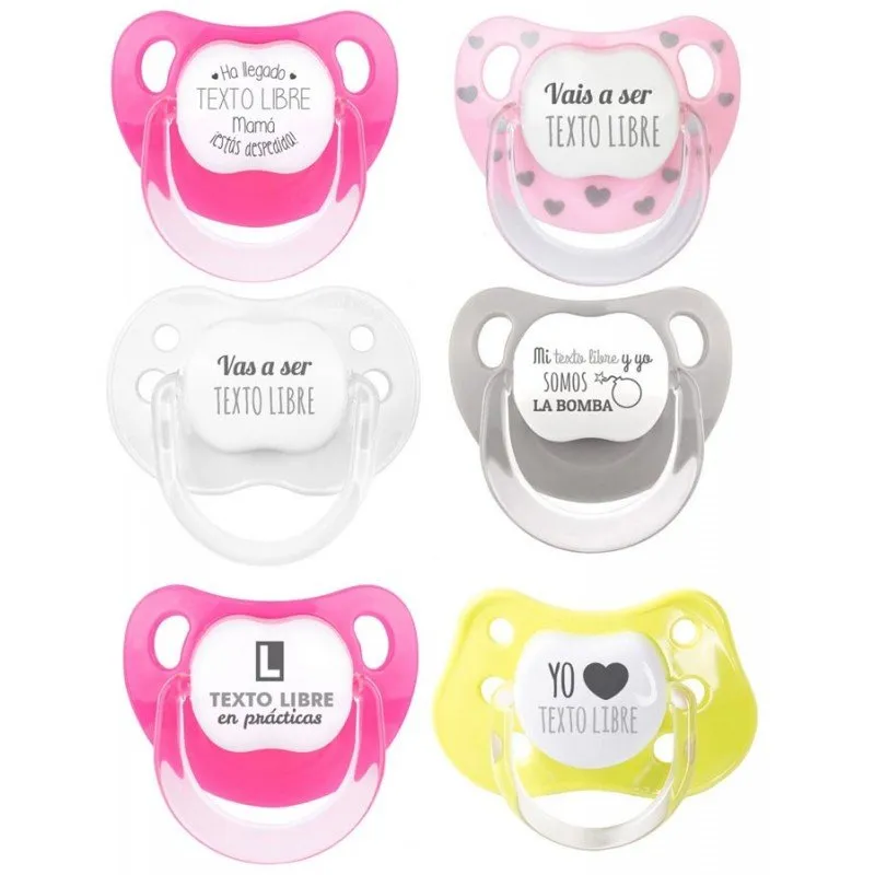 Pack de 2 chupetes frase Padrinos