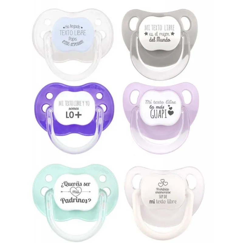 Pack de 2 chupetes frase Padrinos