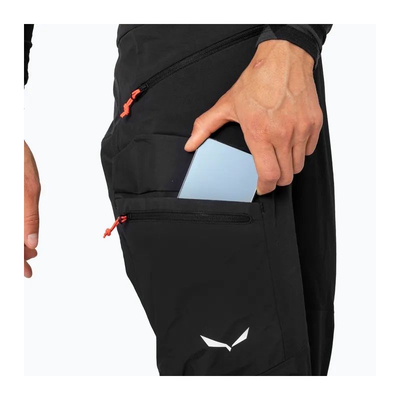 Pantalones esquí mujer Salewa SELLA DST HYB PANT (black out)