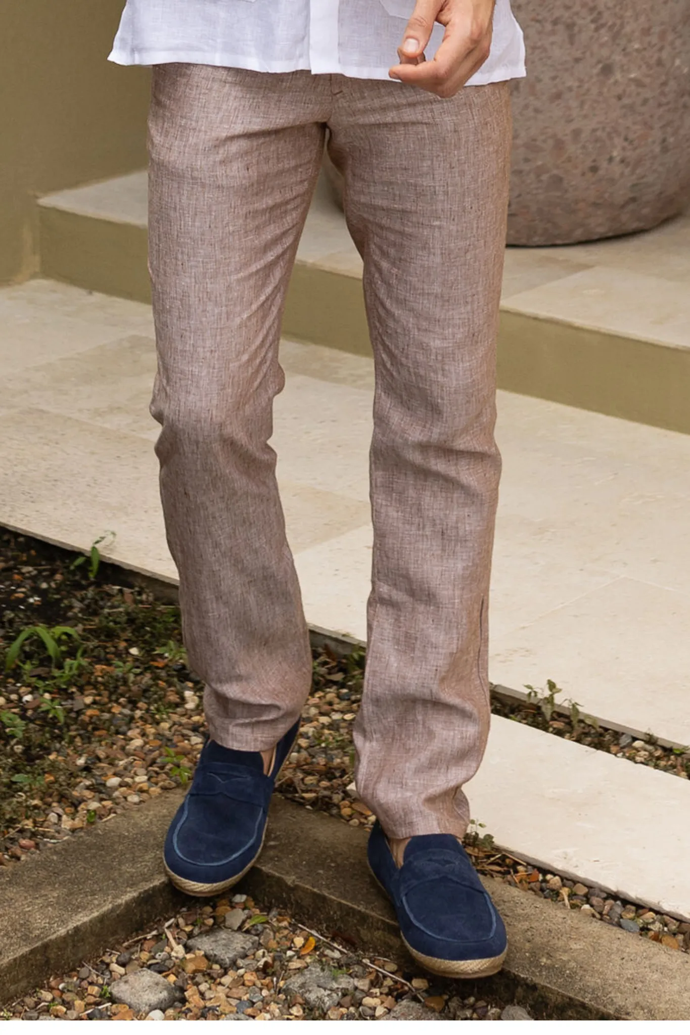 PANTALóN 100% LINO JASPE  EUROPEAN FLAX