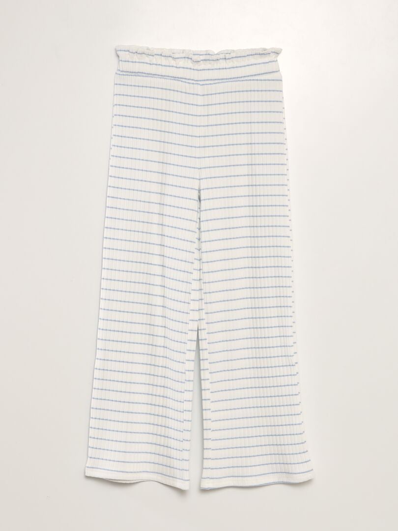 PANTALóN ANCHO DE CANALé  AZUL