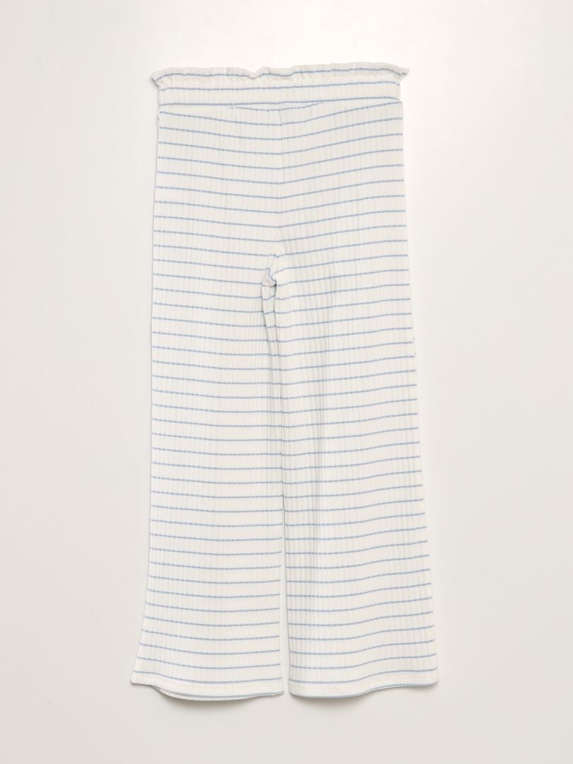 PANTALóN ANCHO DE CANALé  AZUL