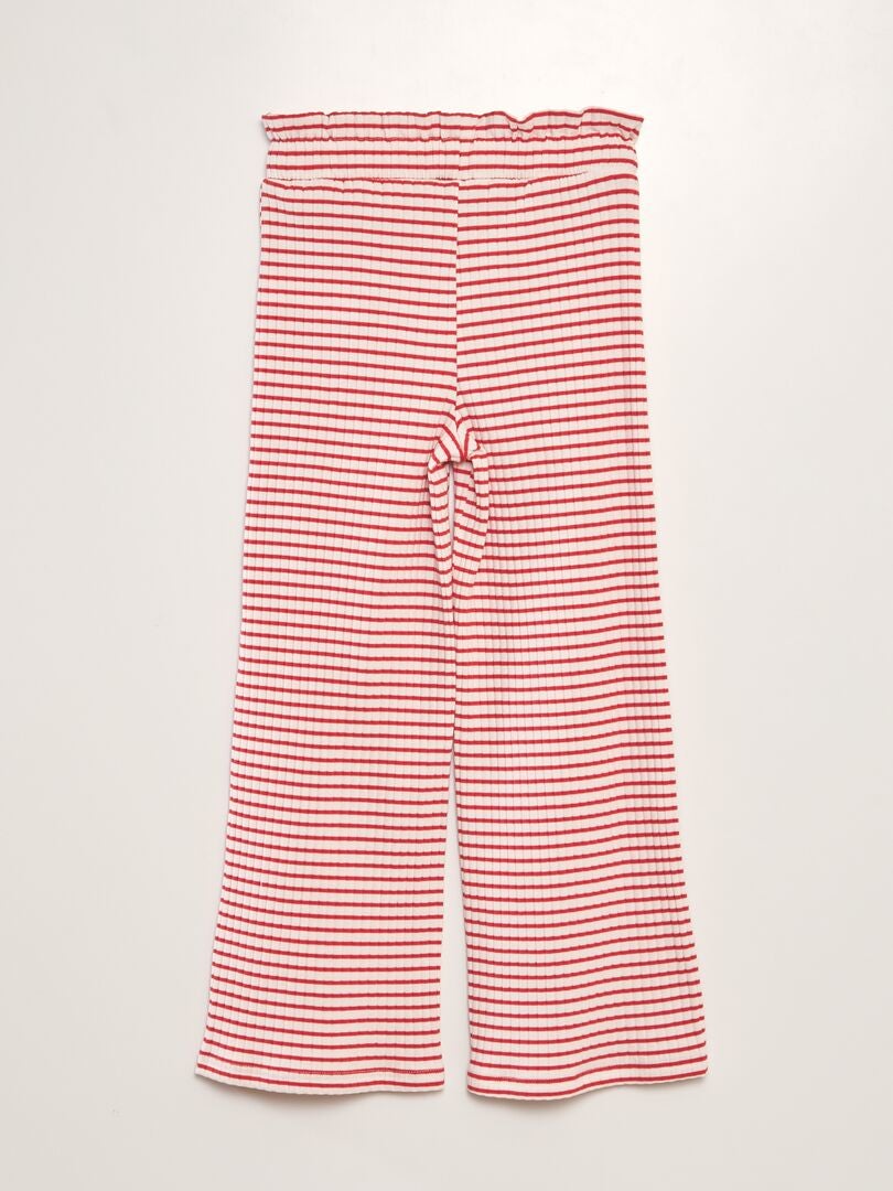PANTALóN ANCHO DE CANALé  ROJO