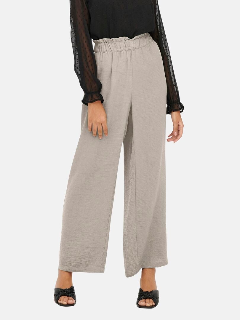 PANTALóN ANCHO VAPOROSO 'JDY'  BEIGE