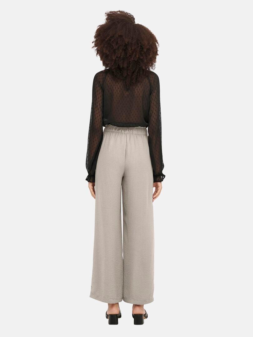 PANTALóN ANCHO VAPOROSO 'JDY'  BEIGE