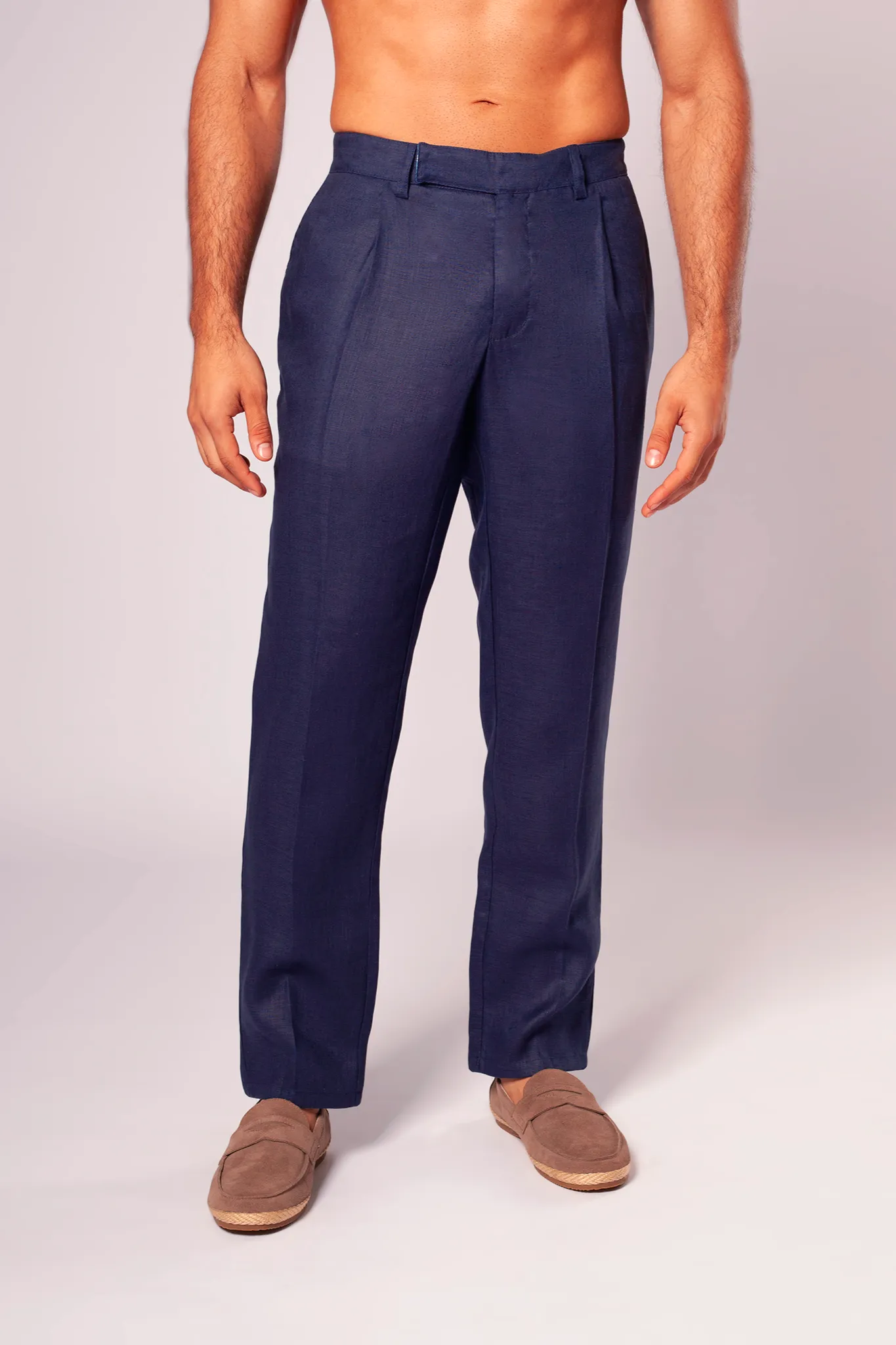 PANTALóN CON PRENSES 100% LINO  EUROPEAN FLAX