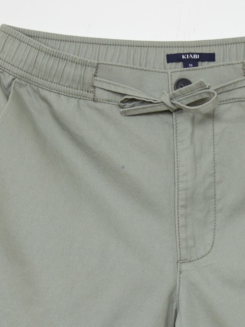 PANTALóN CORTO DE ALGODóN  VERDE