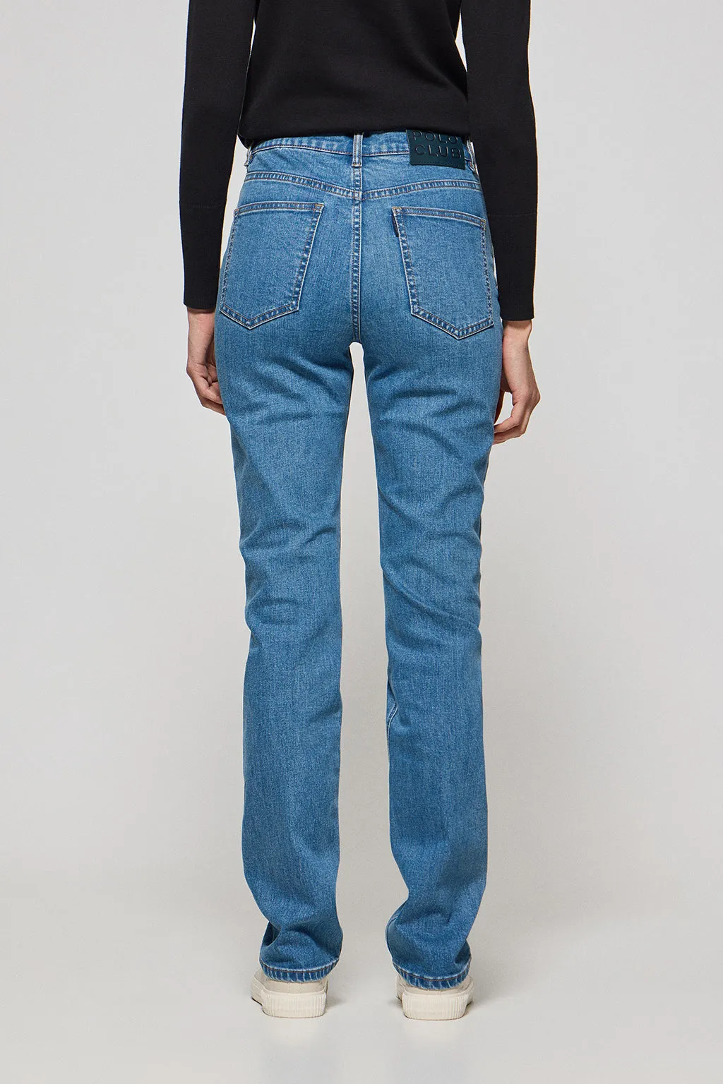 Pantalón denim azul Tanya con detalles Polo Club