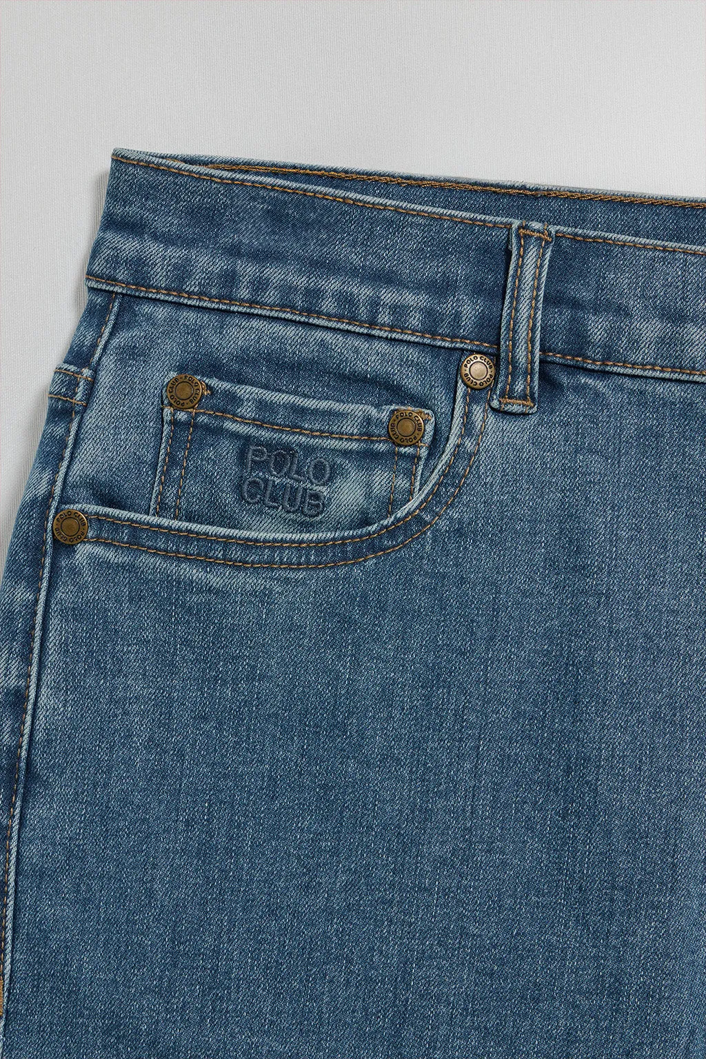 Pantalón denim azul Tanya con detalles Polo Club