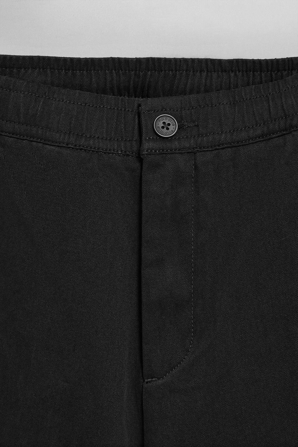 Pantalón negro Trent con cintura elástica y detalles Polo Club