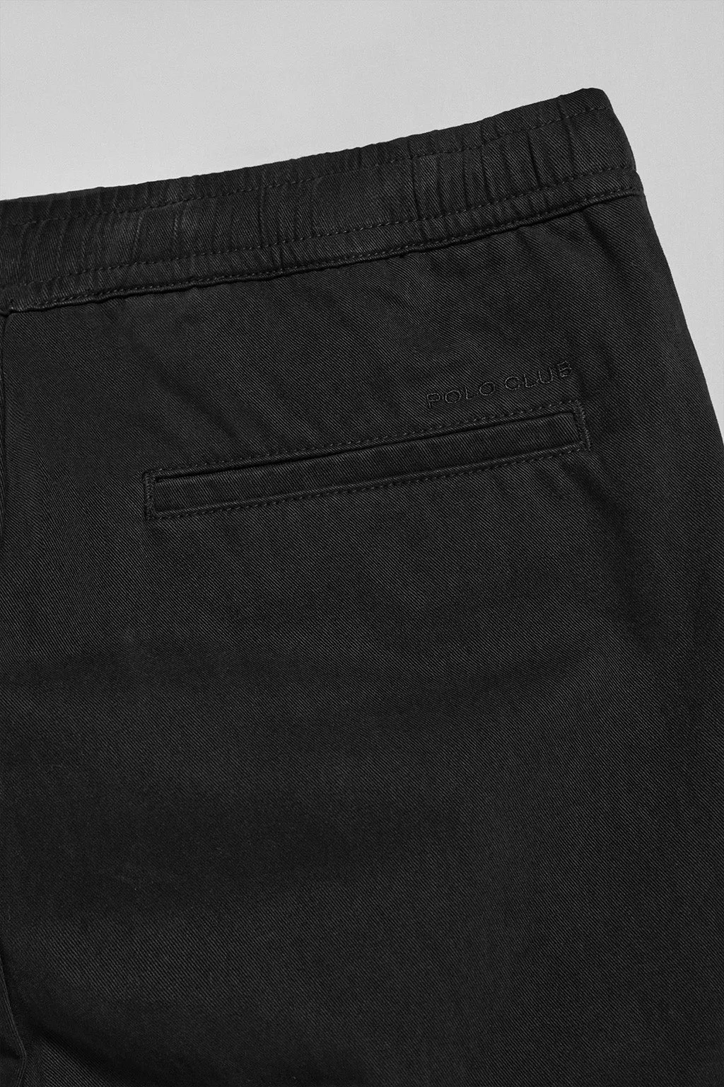 Pantalón negro Trent con cintura elástica y detalles Polo Club