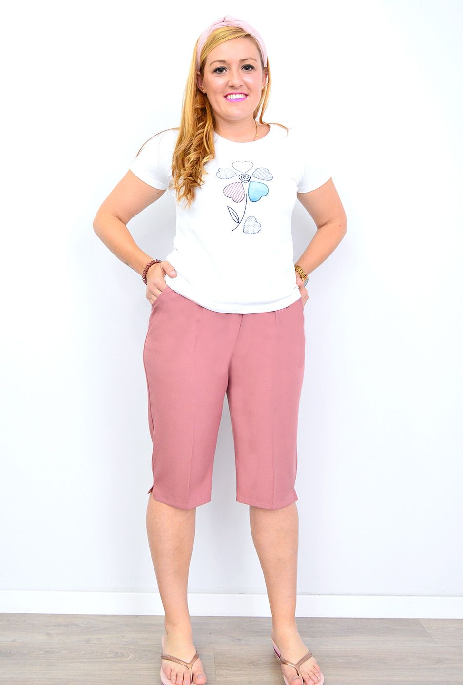 Pantalón Pirata Mujer Talla Grande