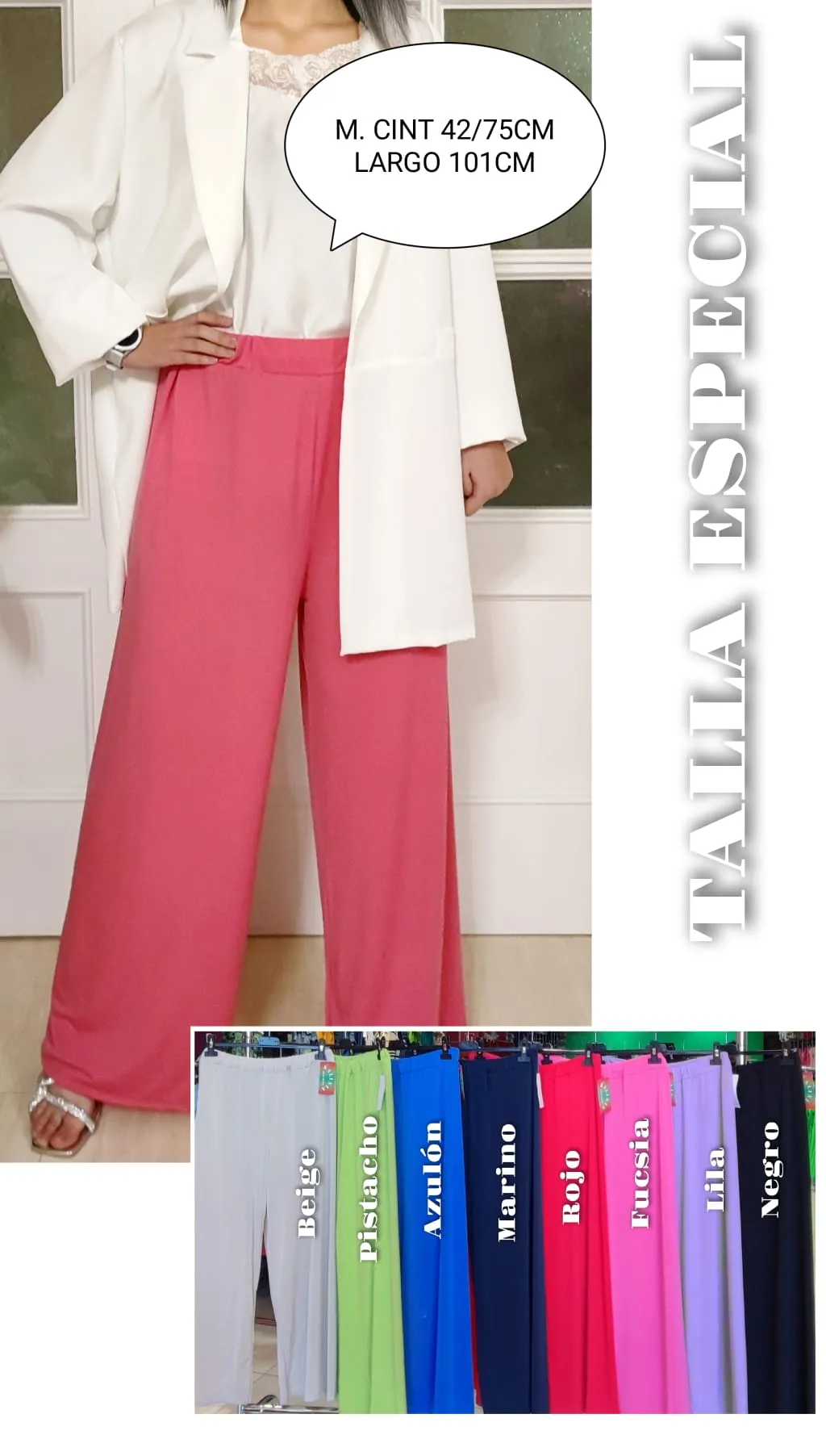 Pantalón Punto Seda Mujer Talla Grande