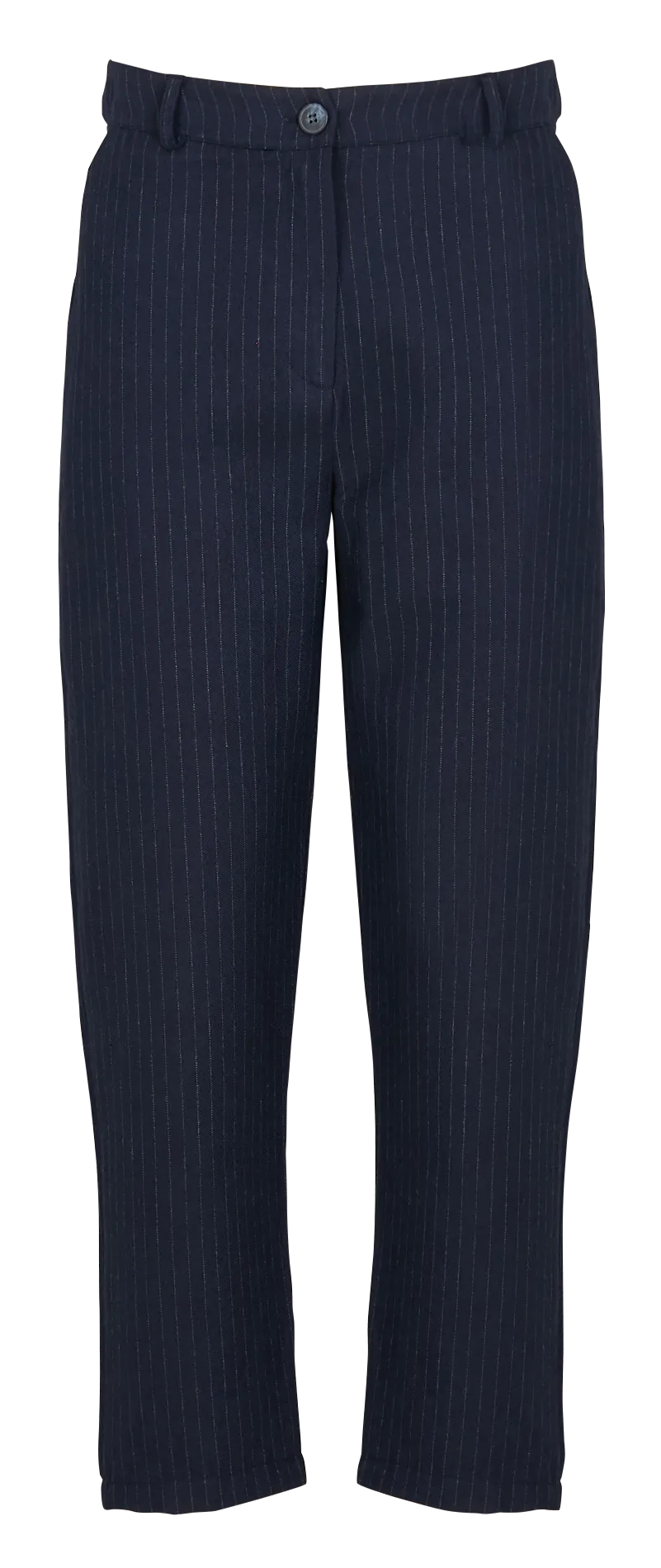 Pantalón recto de algodón mezclado en azul