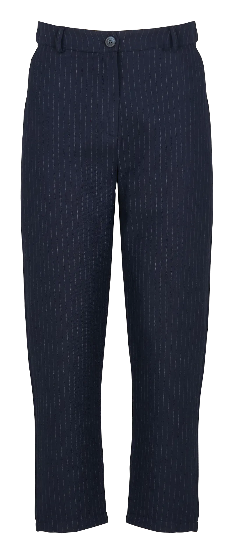 Pantalón recto de algodón mezclado en azul