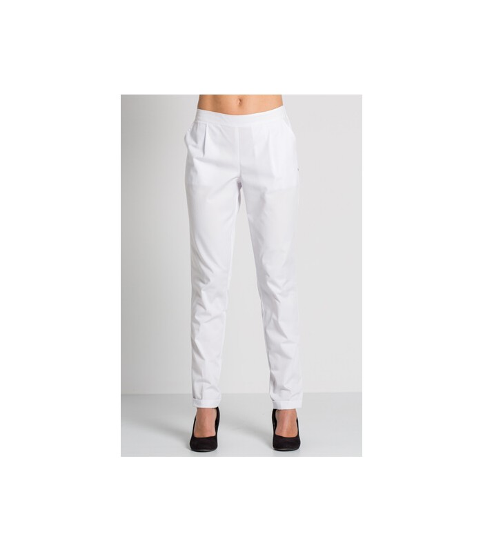 Pantalón sanitario blanco con dobladillo