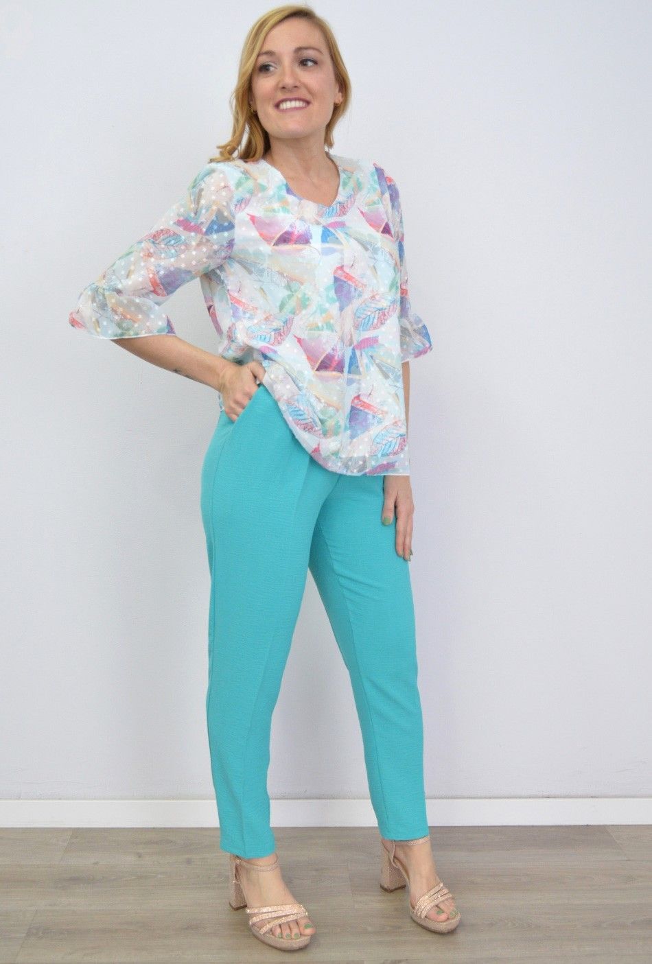 Pantalón Tela Verano Mujer Talla Grande