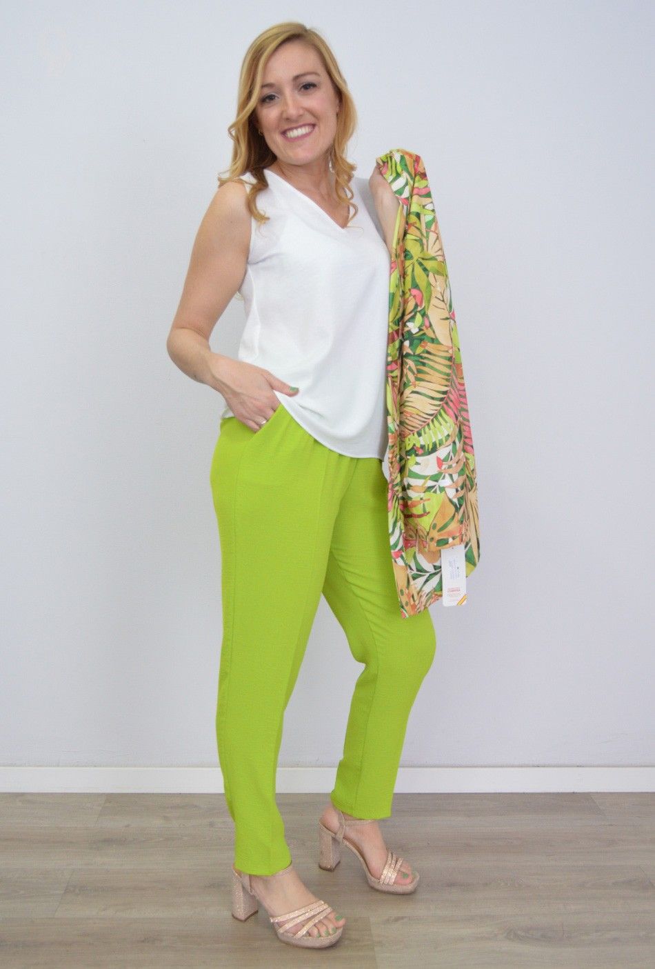 Pantalón Tela Verano Mujer Talla Grande