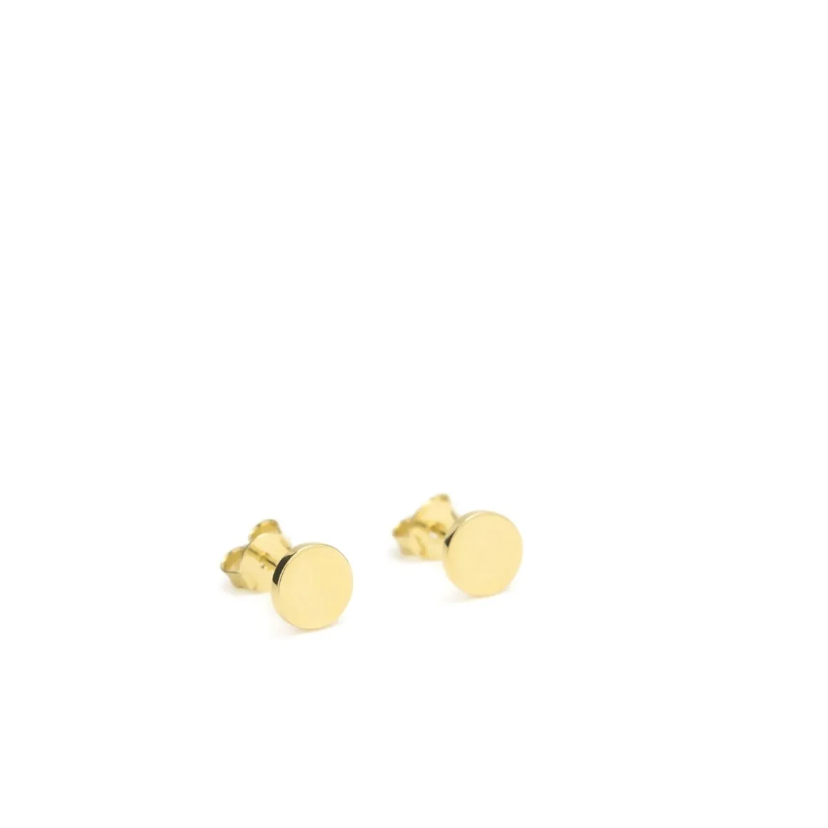Pendientes botón diseo circular baados en oro