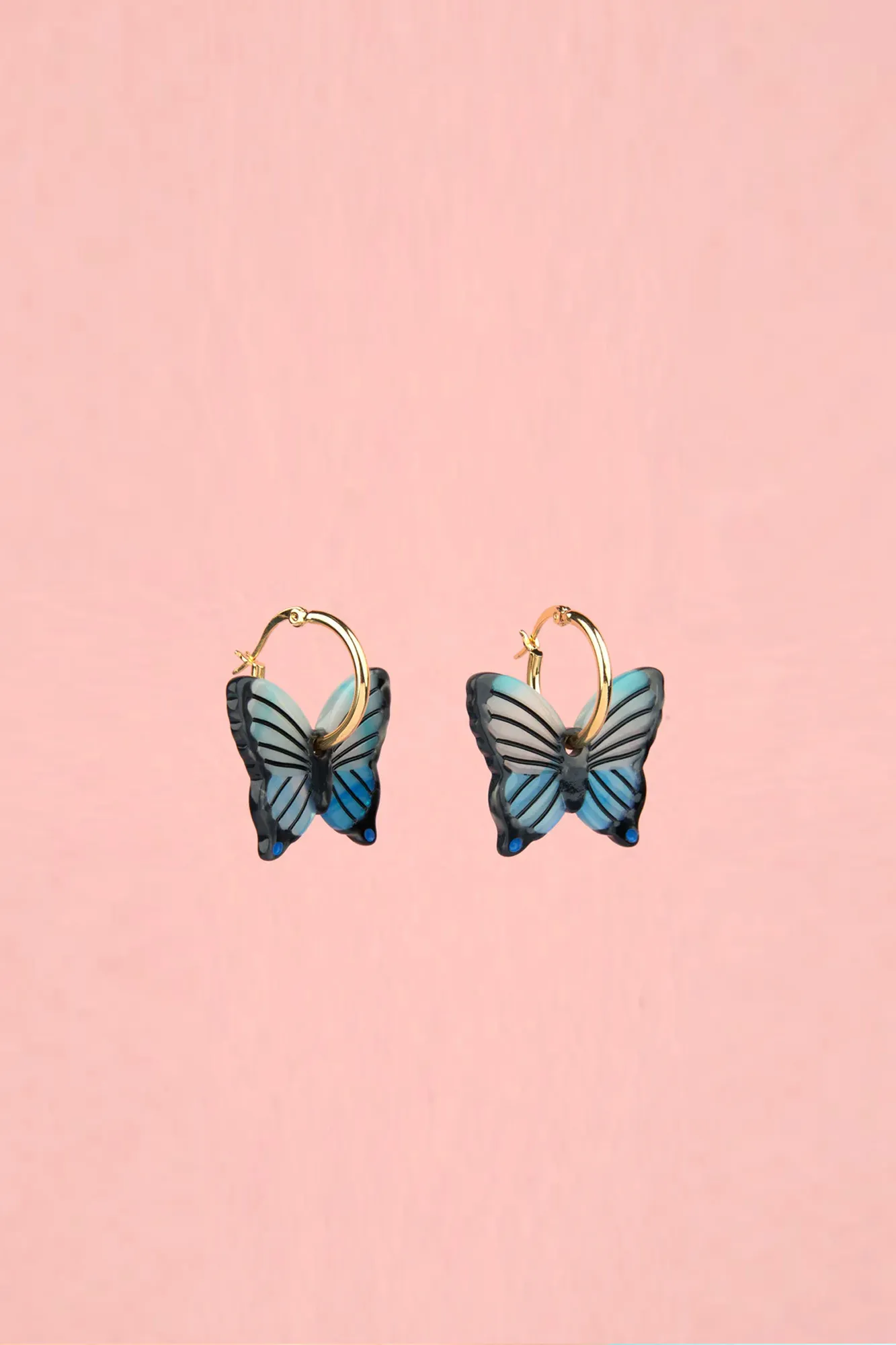 Pendientes de acetato BLUE BUTTERFLY
