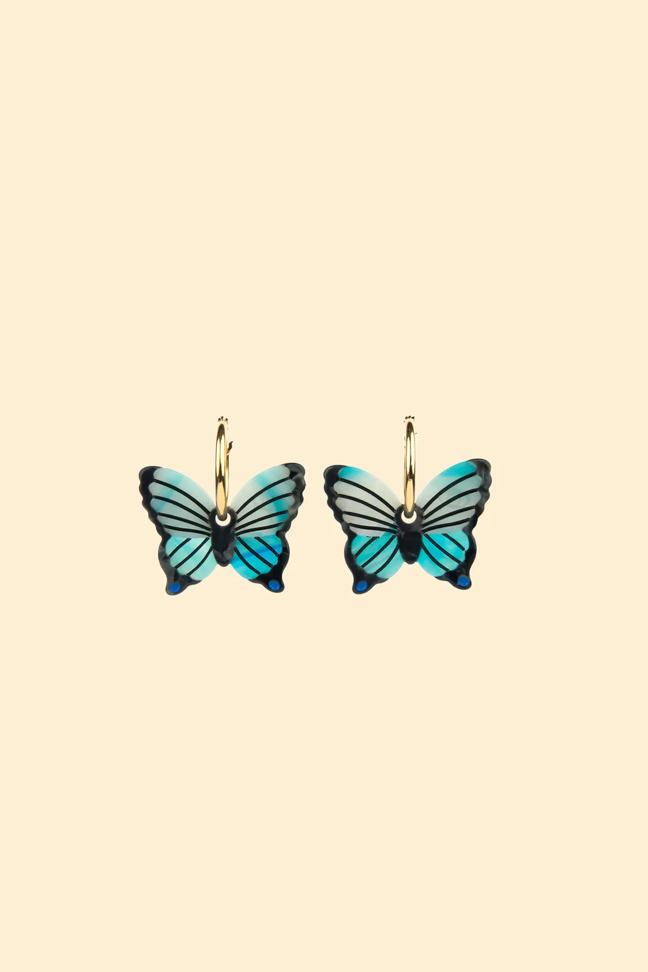 Pendientes de acetato BLUE BUTTERFLY
