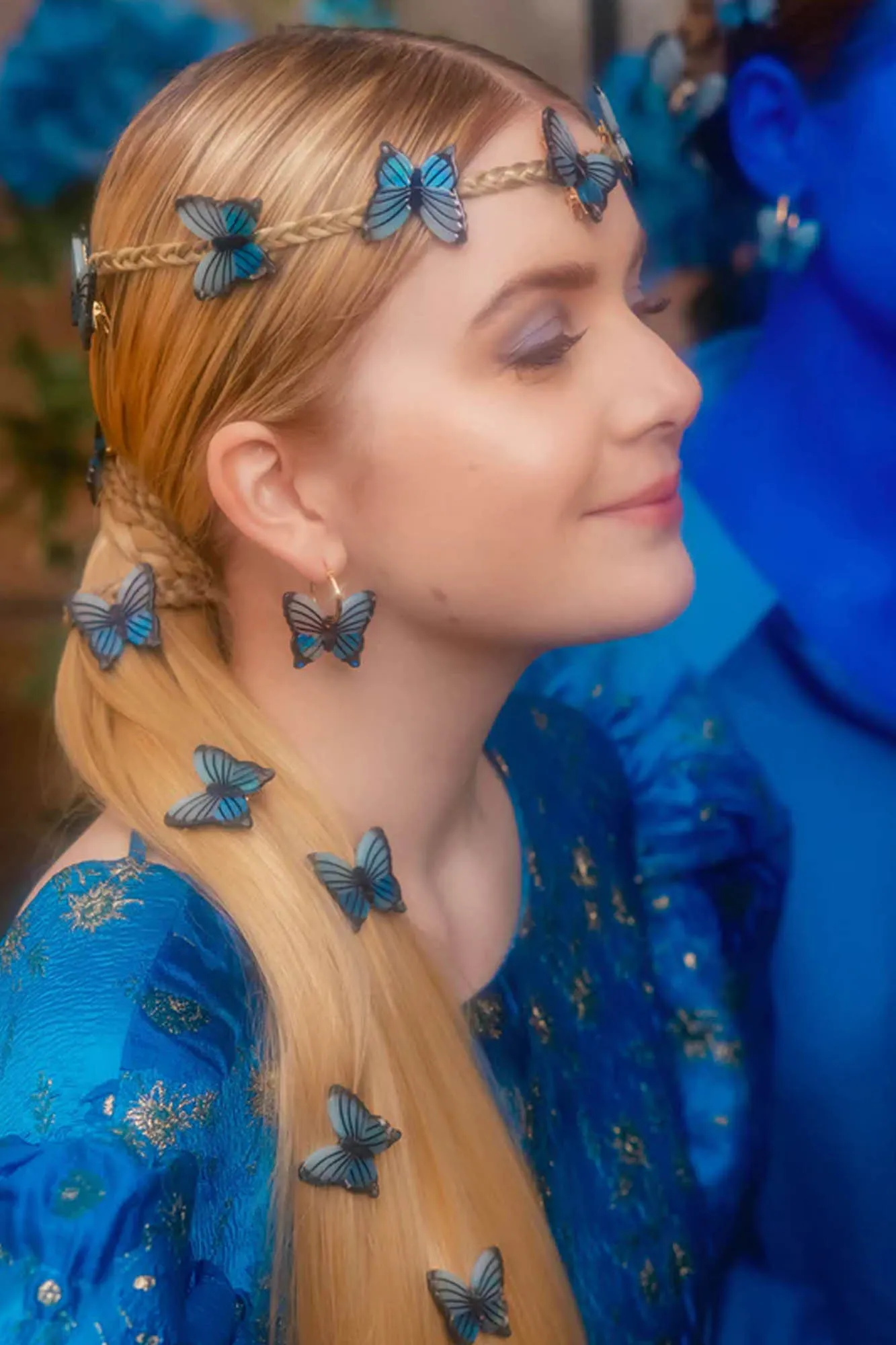 Pendientes de acetato BLUE BUTTERFLY