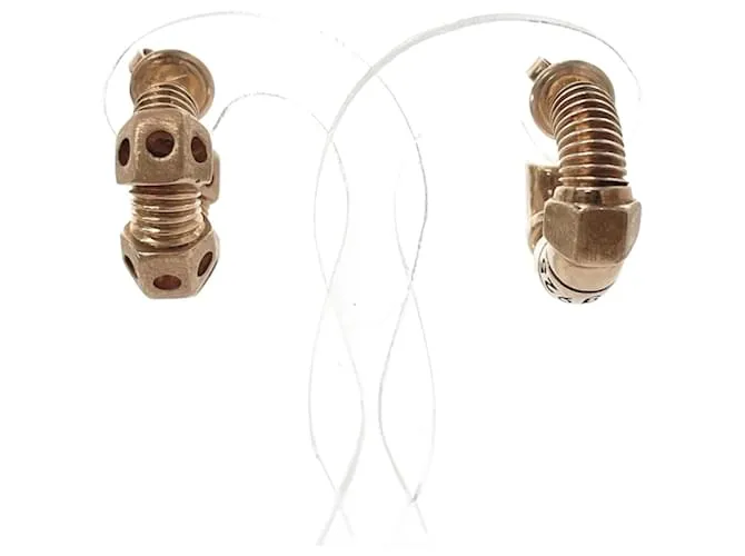 Pendientes de aro de hilo dorado Bottega Veneta 