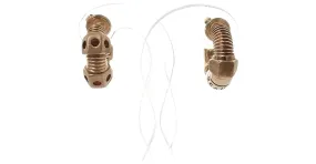 Pendientes de aro de hilo dorado Bottega Veneta 