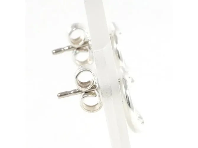 Pendientes de corazón abierto de plata 925 de Tiffany & Co en excelente estado 