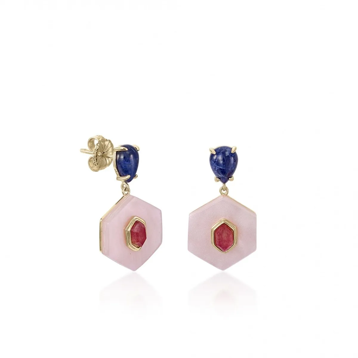 Pendientes de piedra natural en tono ''lightorange''