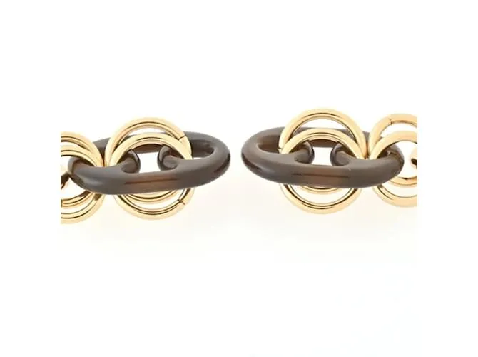 Pendientes PM Drop Eurydice de Hermès Castaño Dorado 