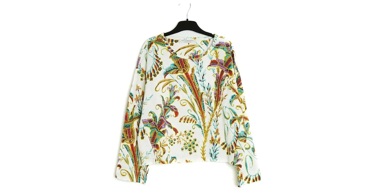 Philosophy di Lorenzo Serafini Damasco con estampado de flores en38 Crudo 