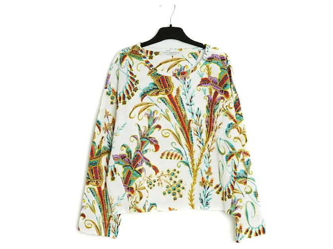 Philosophy di Lorenzo Serafini Damasco con estampado de flores en38 Crudo 
