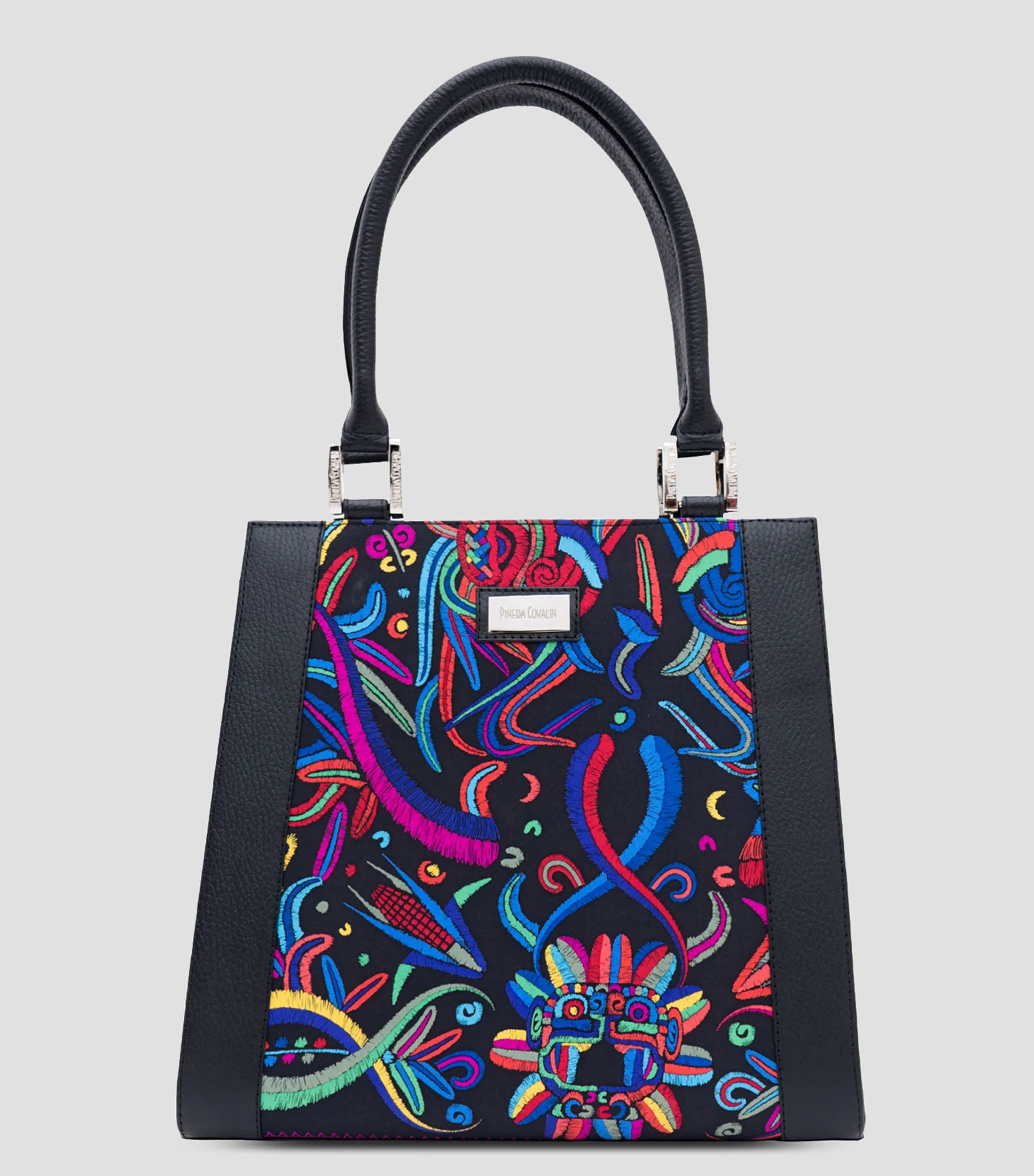 Pineda Covalin Bolso Satchel con estampado de Quetzalcóatl Mujer